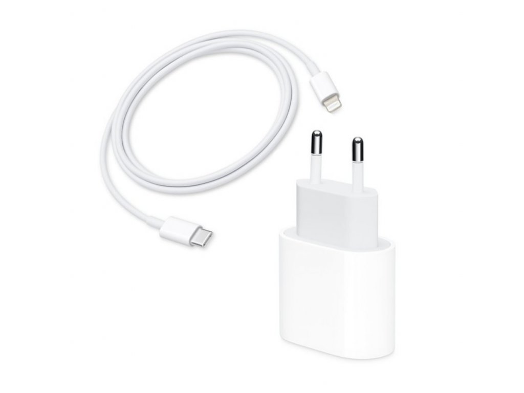 Rychlonabíječka + Kabel  - USB-C 20W, 1m USB-C / Lightning kabel